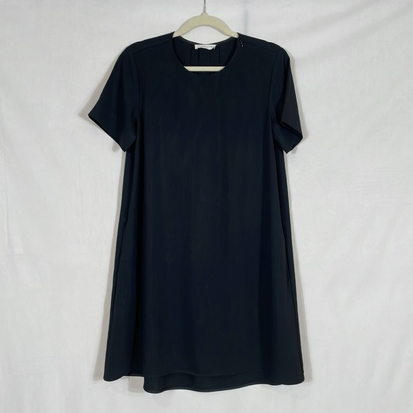 Everlane Dress Size 6 Japanese GoWeave A-line Black Dress Relaxed Fit EUC - Picture 2 of 11